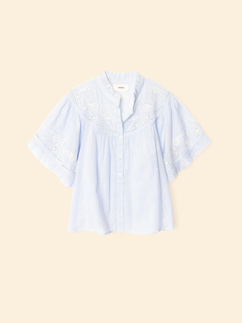 Mae Shirt - Blue White Stripe